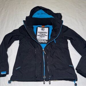 Superdry Japan Professional The Windcheater Black Full Zip Jacket Women's Medium